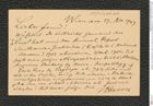 Nachlass Franz Steindachner, Karte von Julius Hann an Franz Steindachner (27.11.1907), Inv.Nr. 201.01, Seite 1